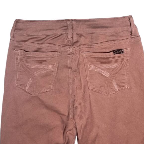 Seven 7 jeans Size 7 Mauve Pink Stretch Jeans Skinny - Picture 4 of 6